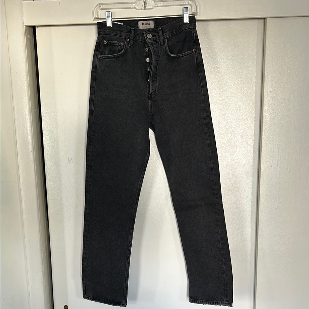 Agolde washed Black Straight Jeans
